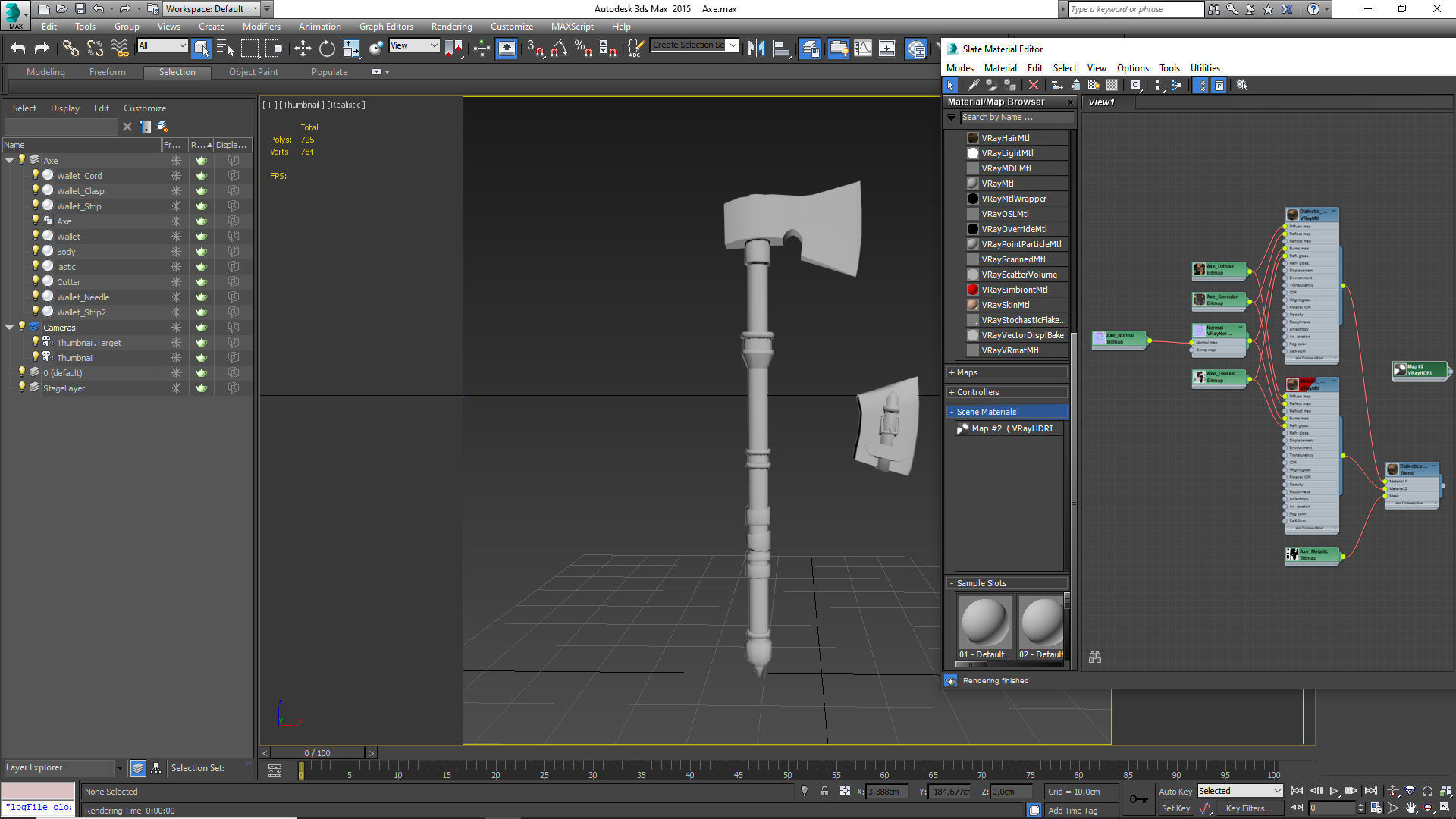 Axe GameReady Low-poly 3D model_14