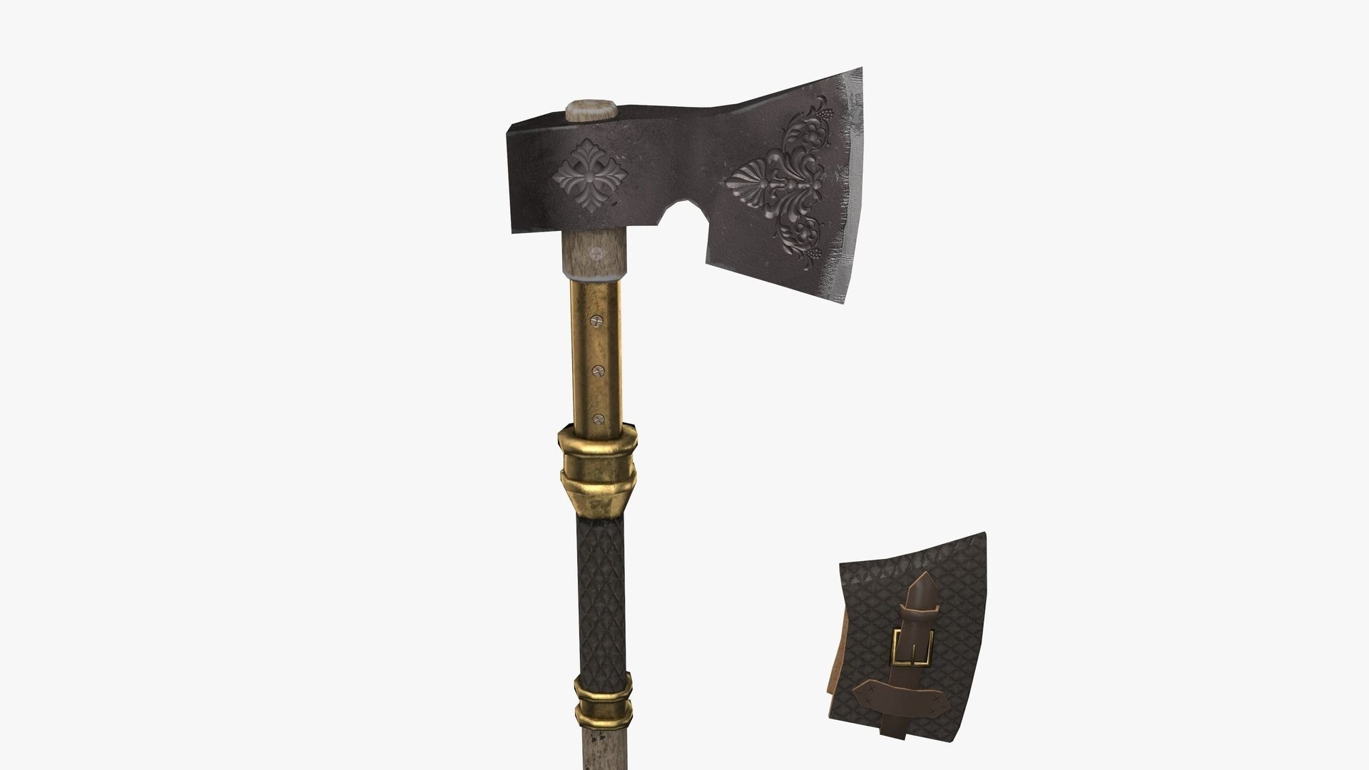 Axe GameReady Low-poly 3D model_11