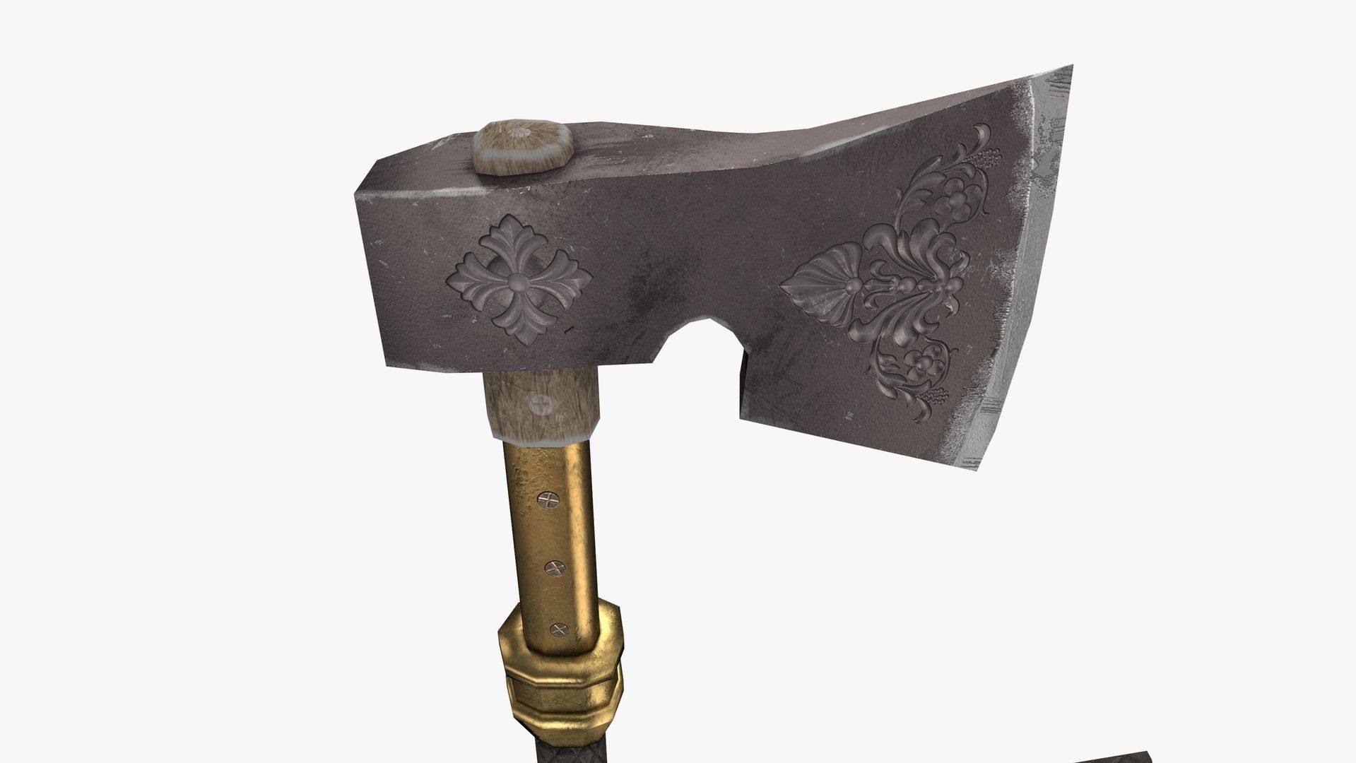 Axe GameReady Low-poly 3D model_13