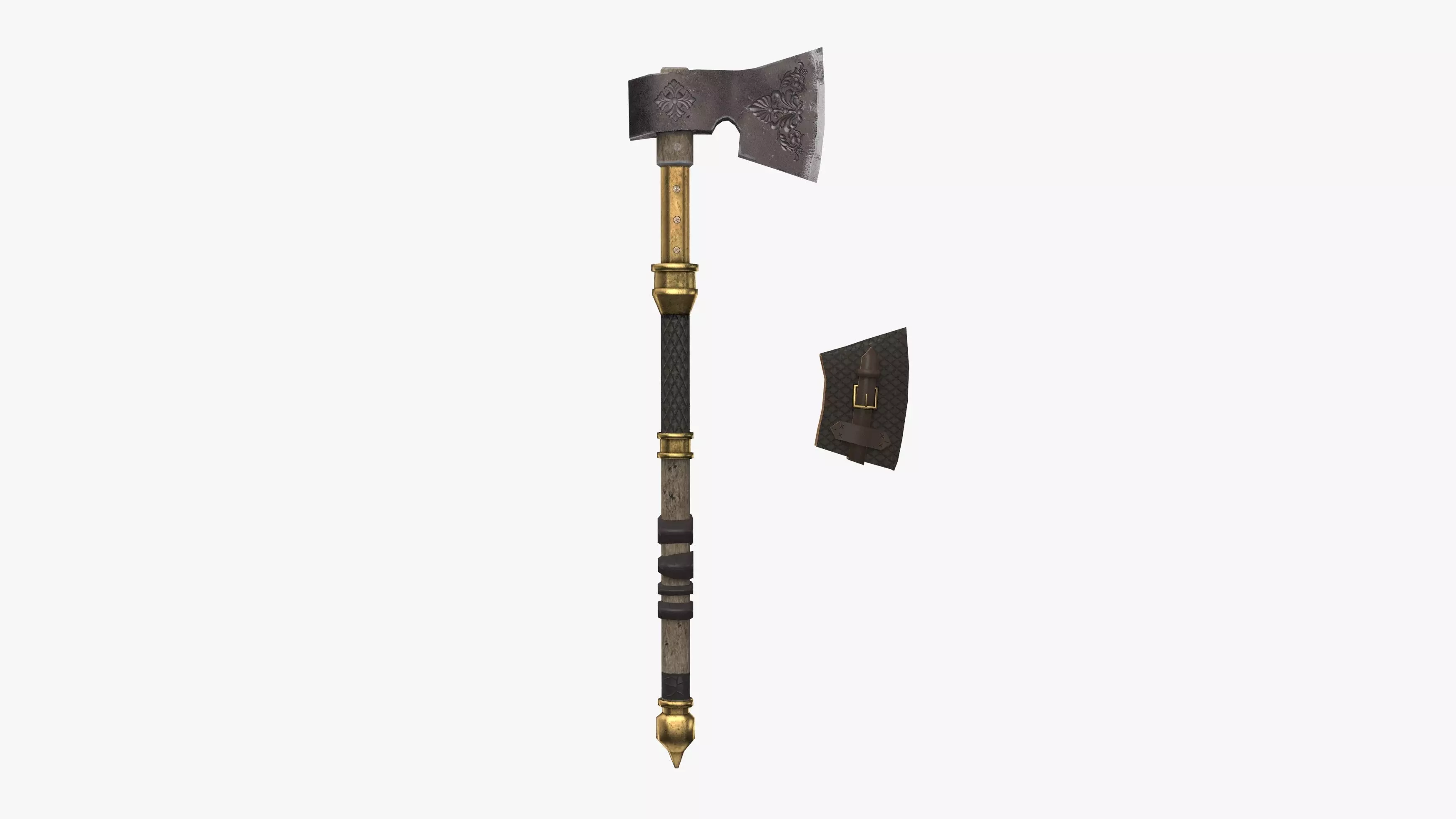 Axe GameReady Low-poly 3D model_0
