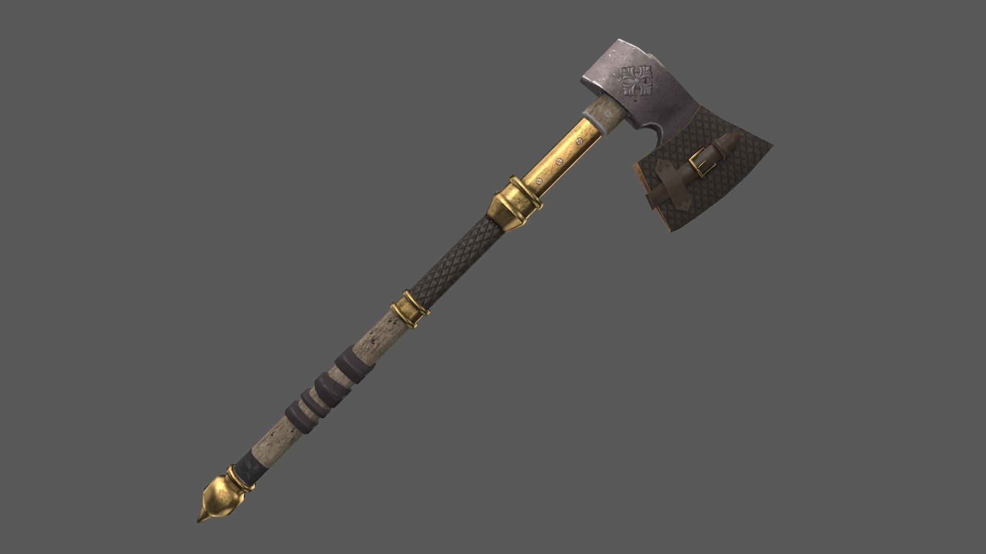 Axe GameReady Low-poly 3D model_1