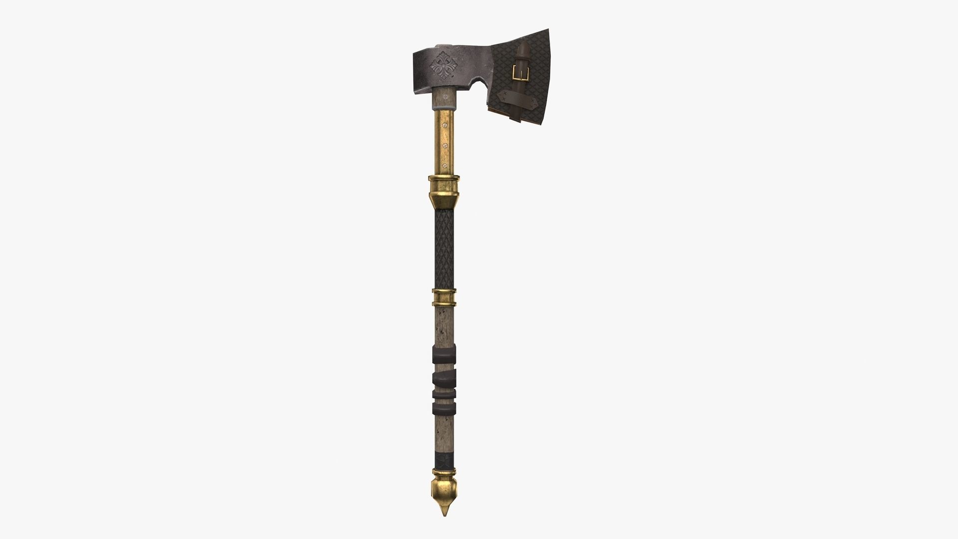 Axe GameReady Low-poly 3D model_10