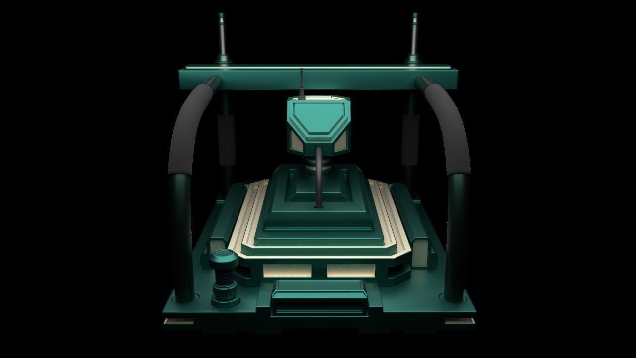 Sci fi vehicle 3D model_2