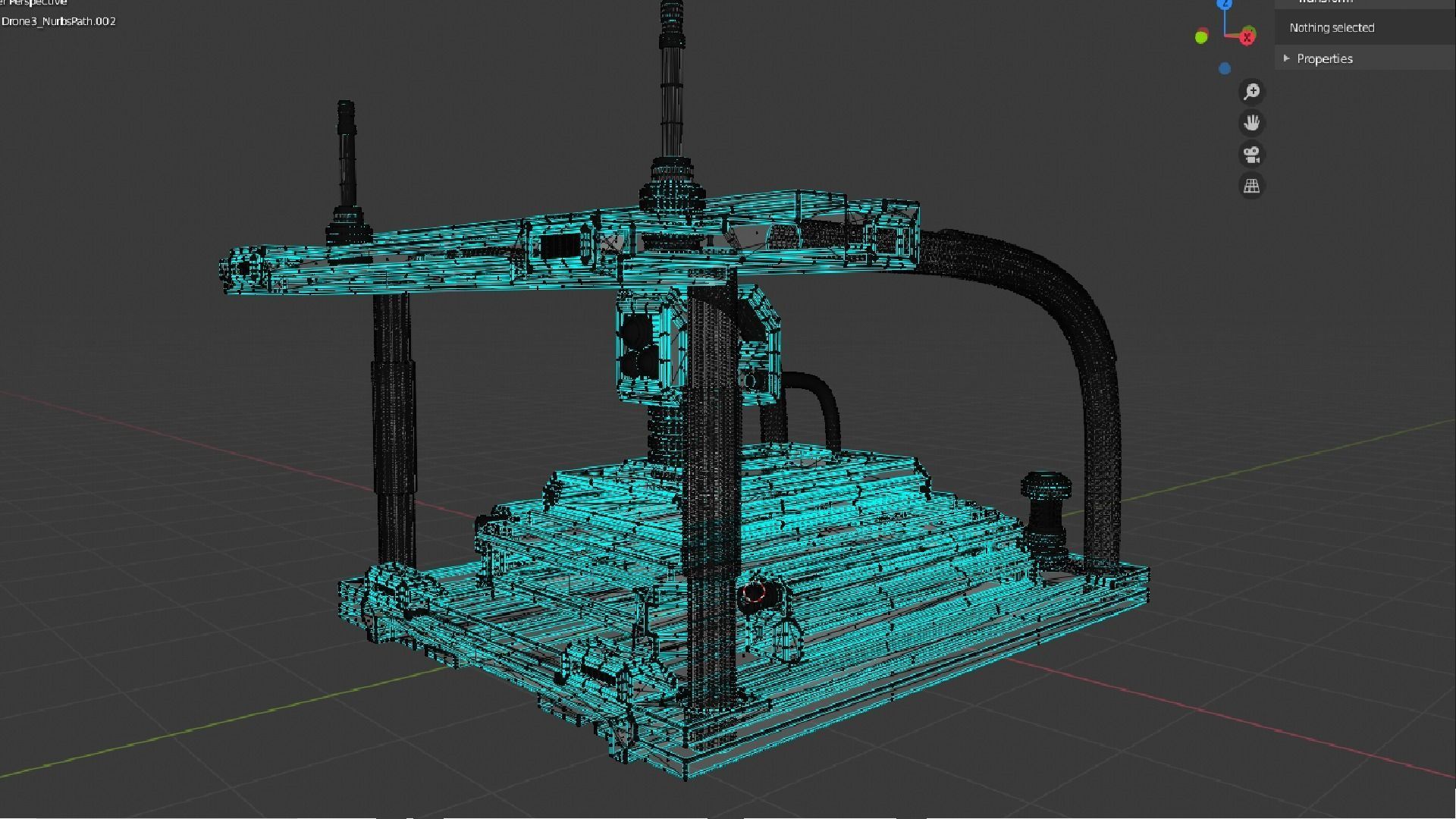 Sci fi vehicle 3D model_4