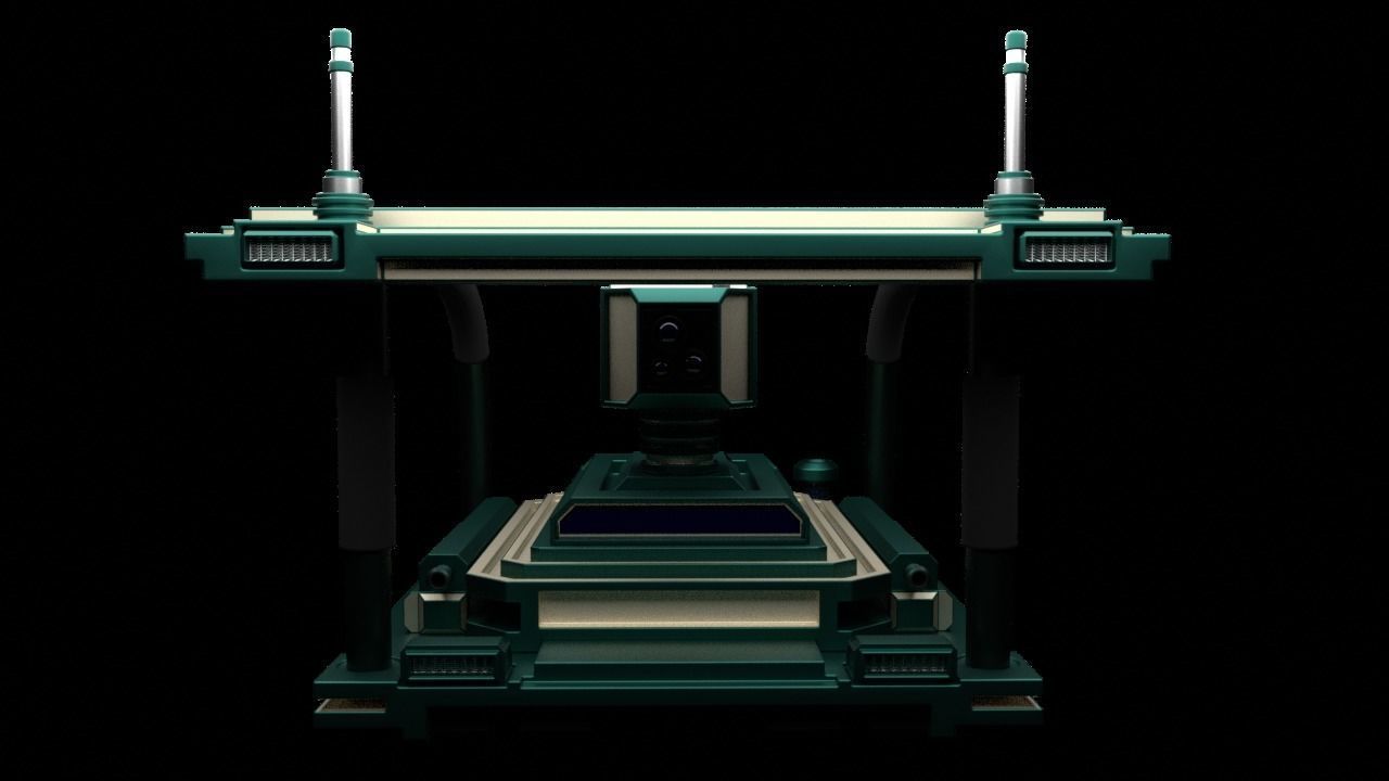 Sci fi vehicle 3D model_3