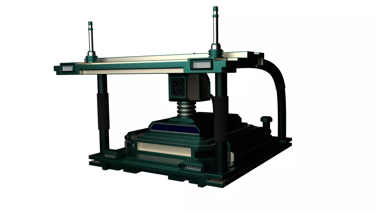 Sci fi vehicle 3D model_0