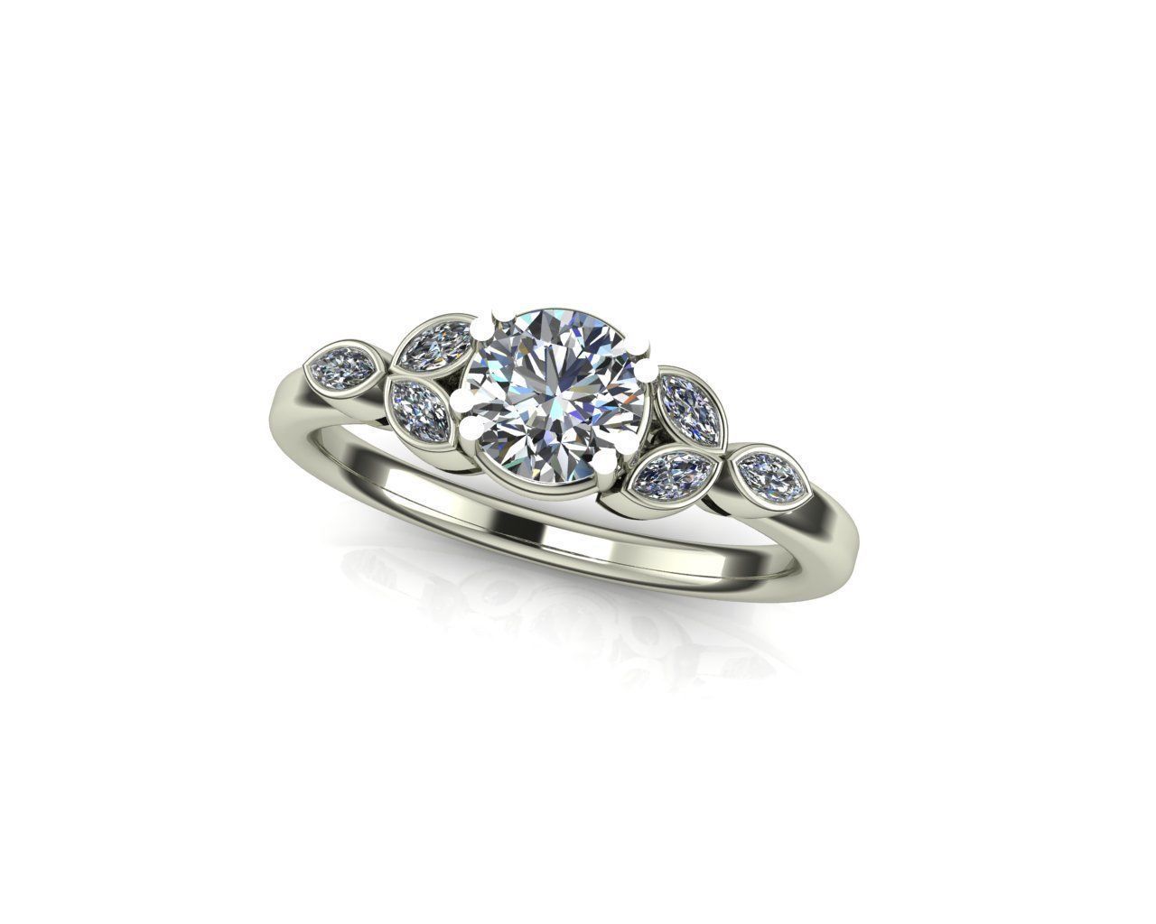 Engagement ring  3D print model_3