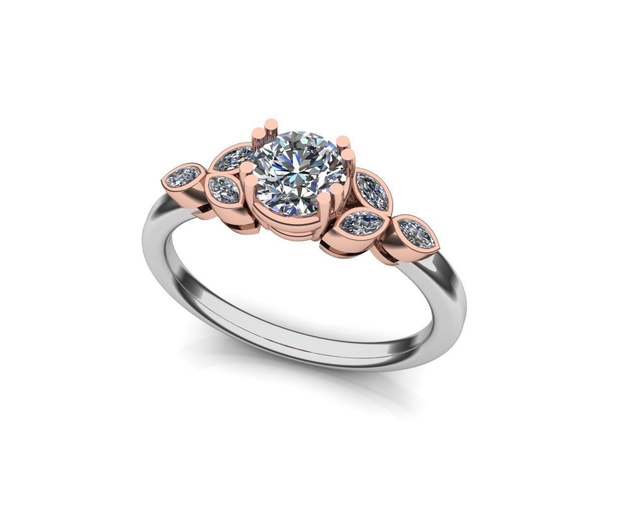 Engagement ring  3D print model_6