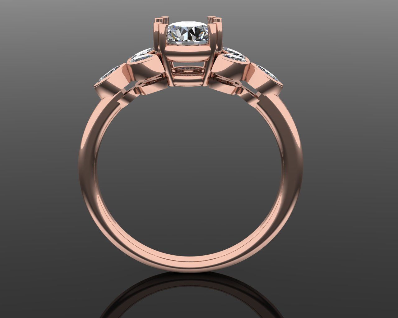 Engagement ring  3D print model_5