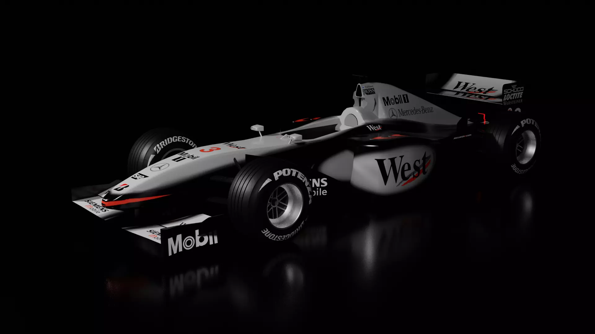McLaren MP4-16 Low-poly 3D model