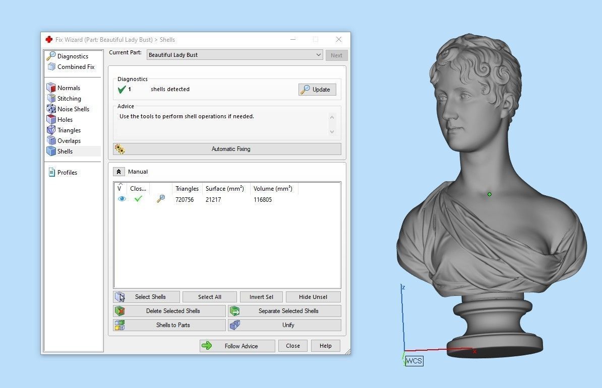 Beautiful Lady Bust  3D print model_9