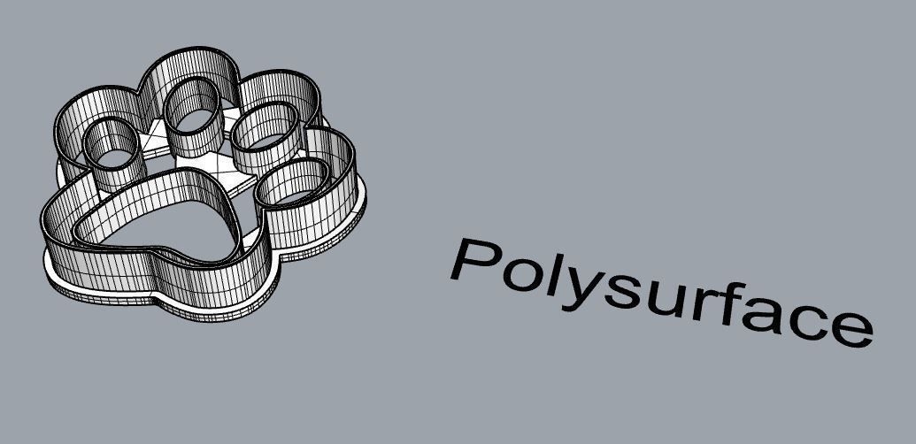 Paw cookie cutter 3D print model_5