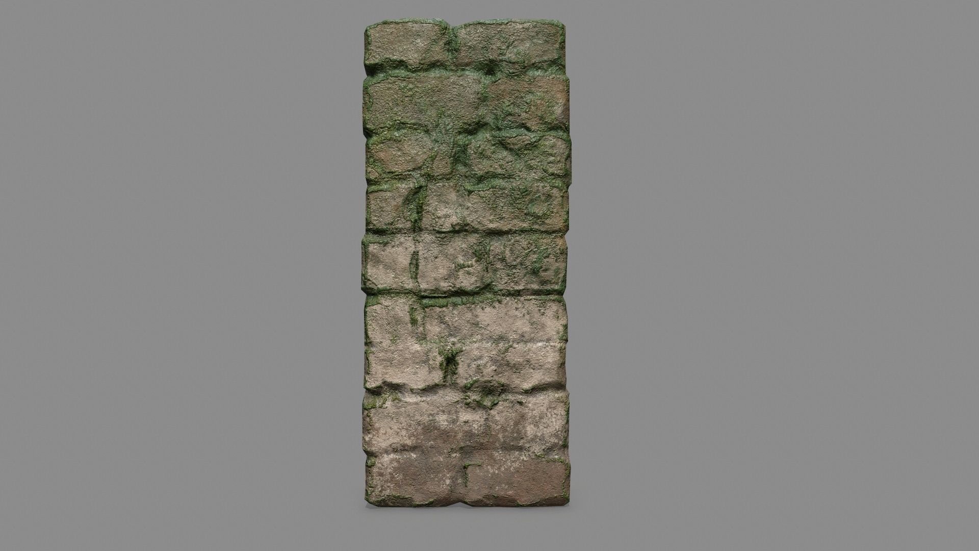 Stone Set pillar Low-poly 3D model_7