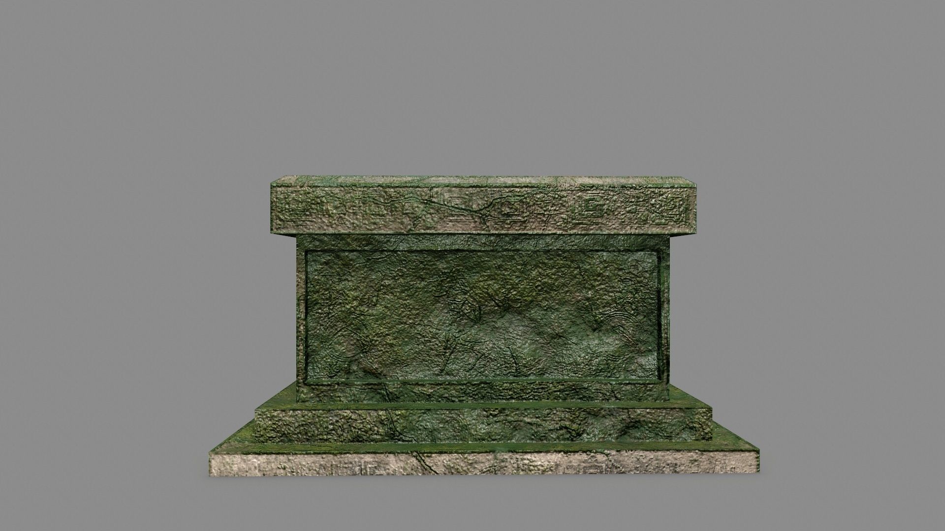Stone Set pillar Low-poly 3D model_11