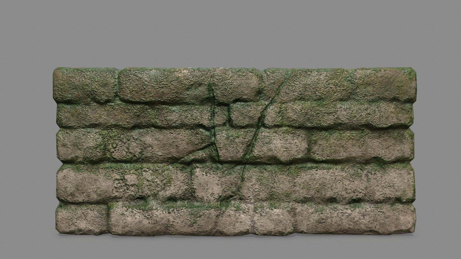 Stone Set pillar Low-poly 3D model_6