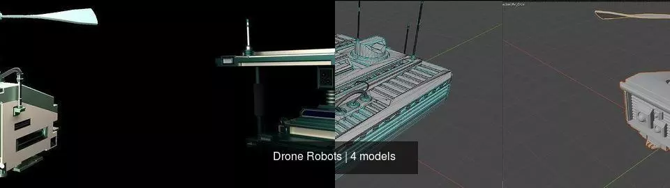 Drone Robots 3D Model Collection_0