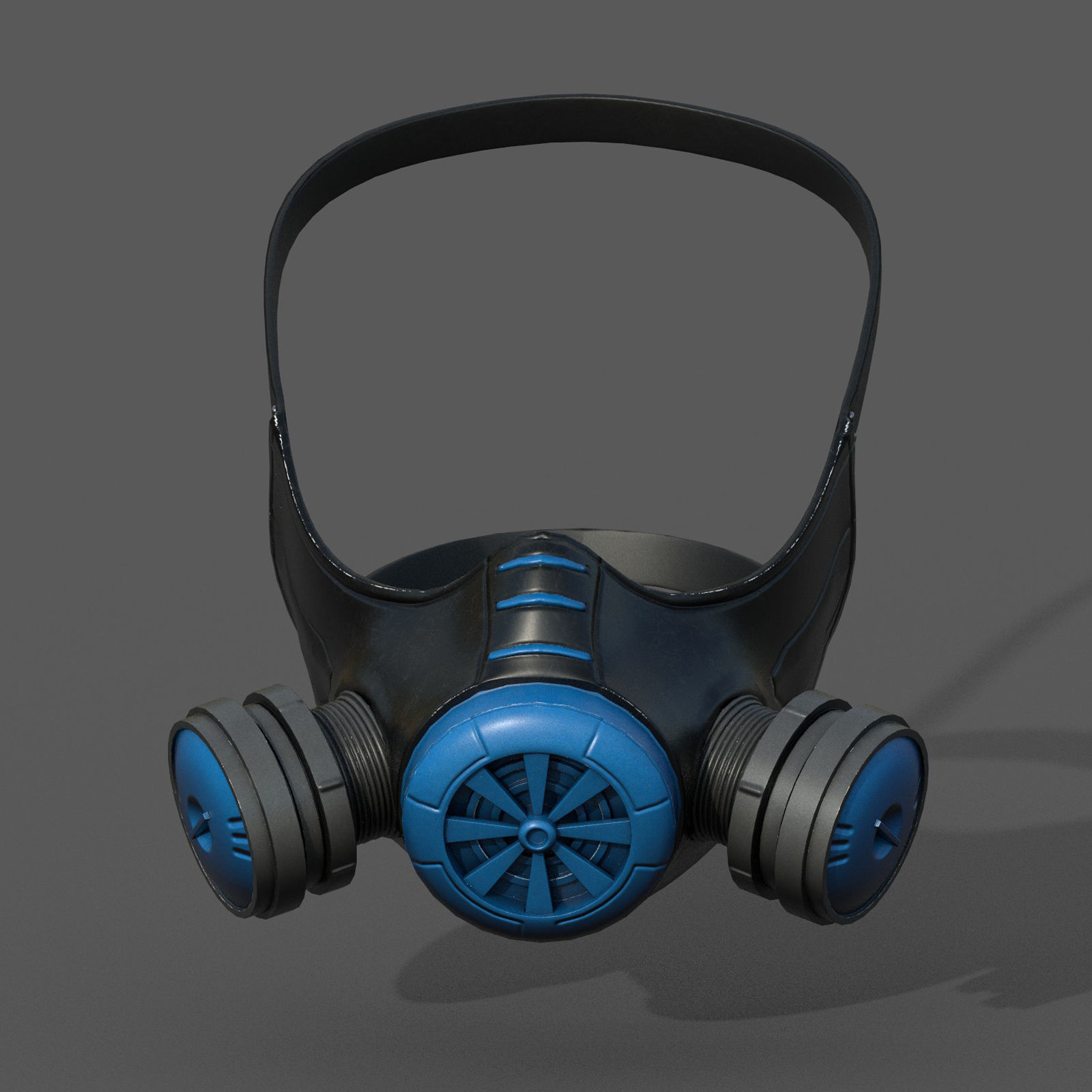 Gas mask helmet 3d model military combat fantasy  3D model_5