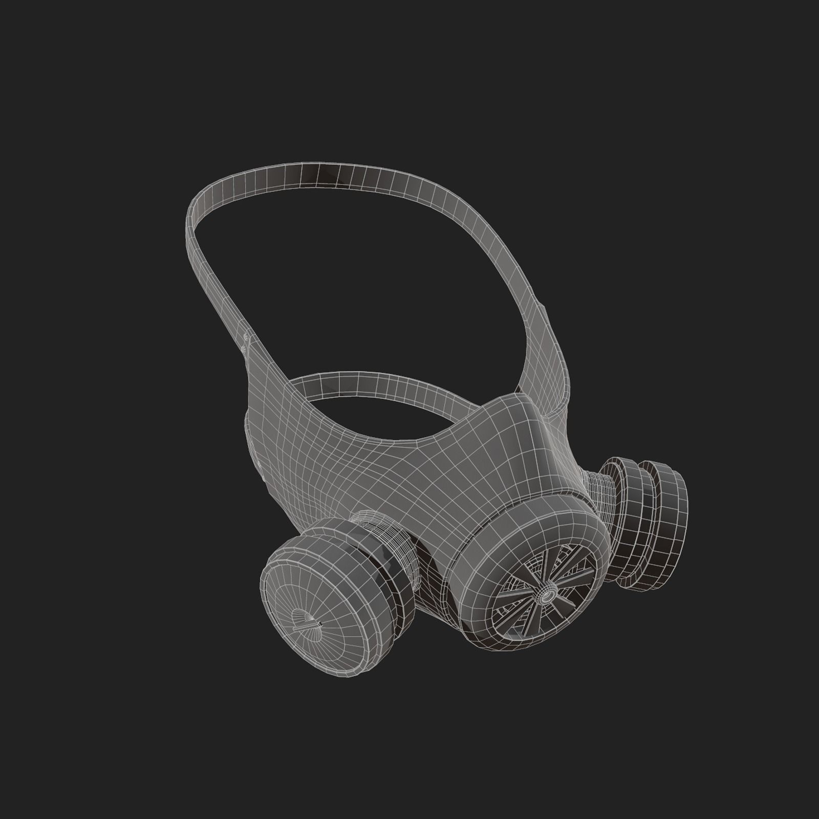 Gas mask helmet 3d model military combat fantasy  3D model_9