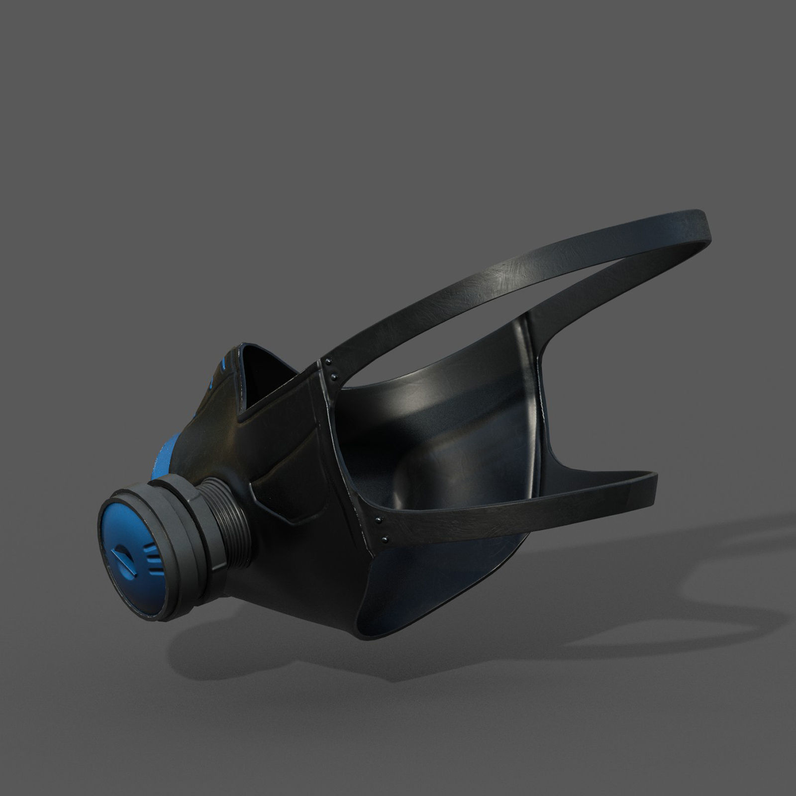 Gas mask helmet 3d model military combat fantasy  3D model_6