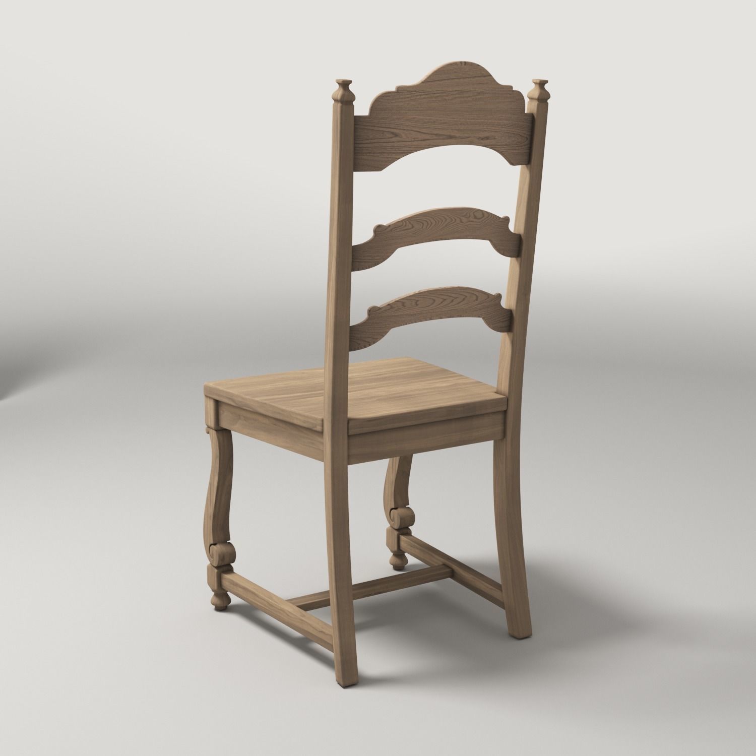 Restoration Hardware Vintage Wooden Chair 3D model_3