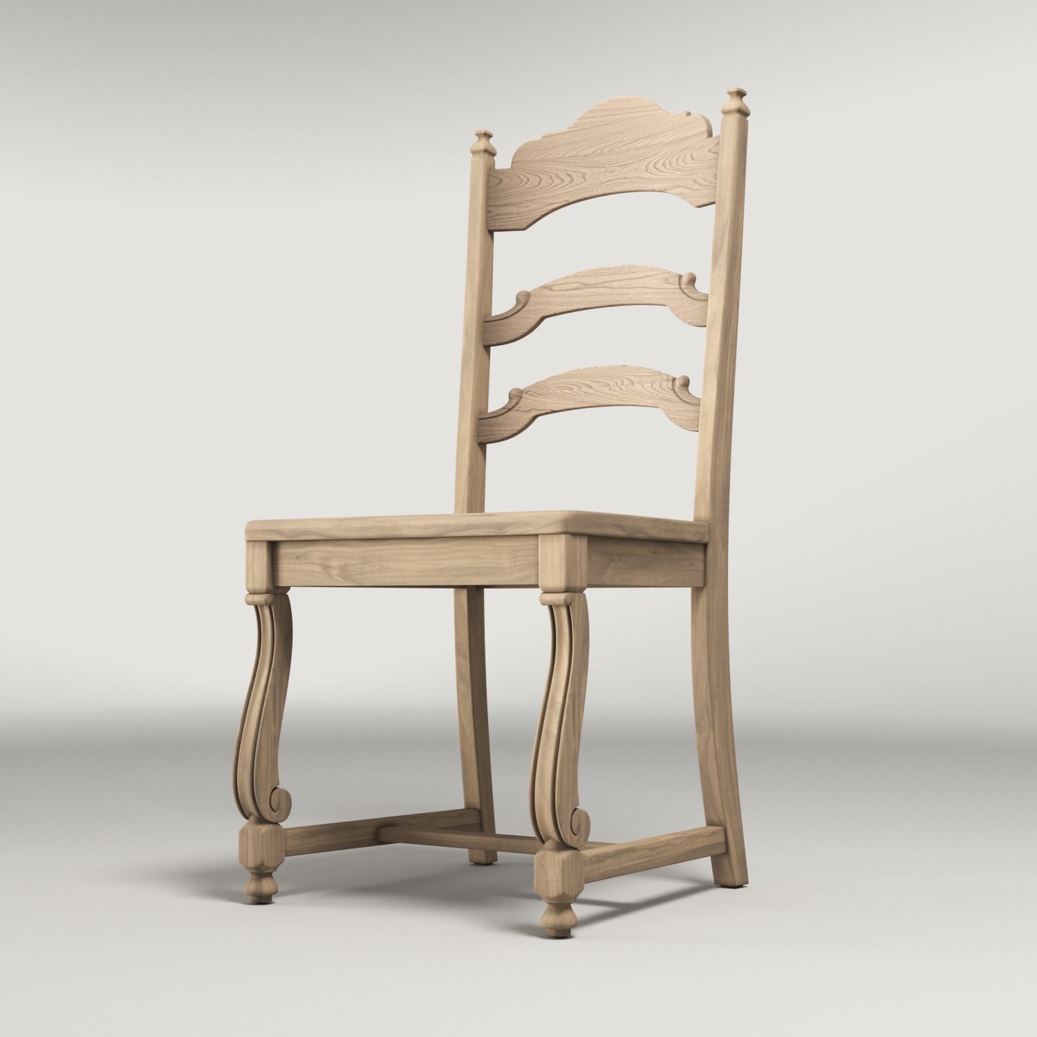 Restoration Hardware Vintage Wooden Chair 3D model_1