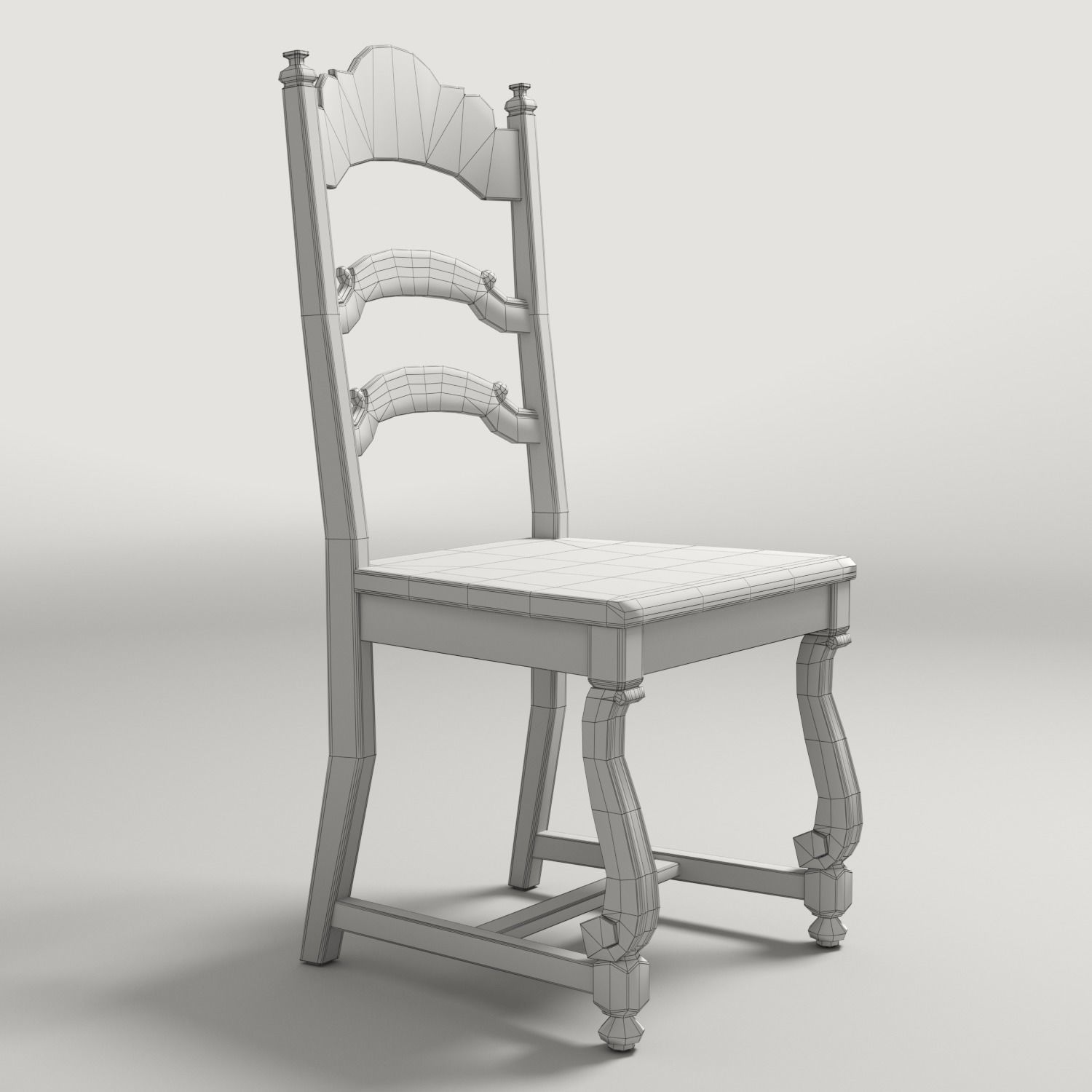 Restoration Hardware Vintage Wooden Chair 3D model_12