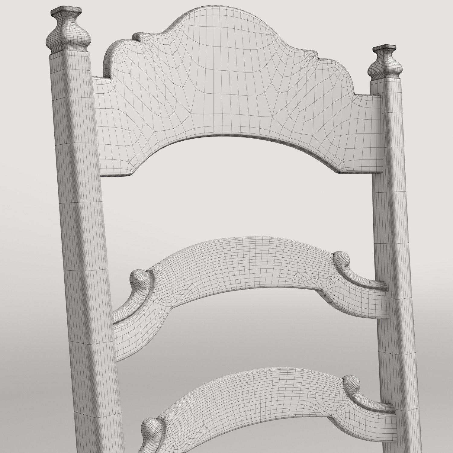 Restoration Hardware Vintage Wooden Chair 3D model_9