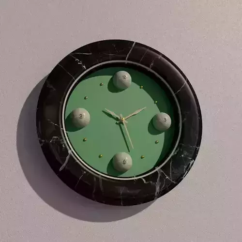 Wall clock billiard