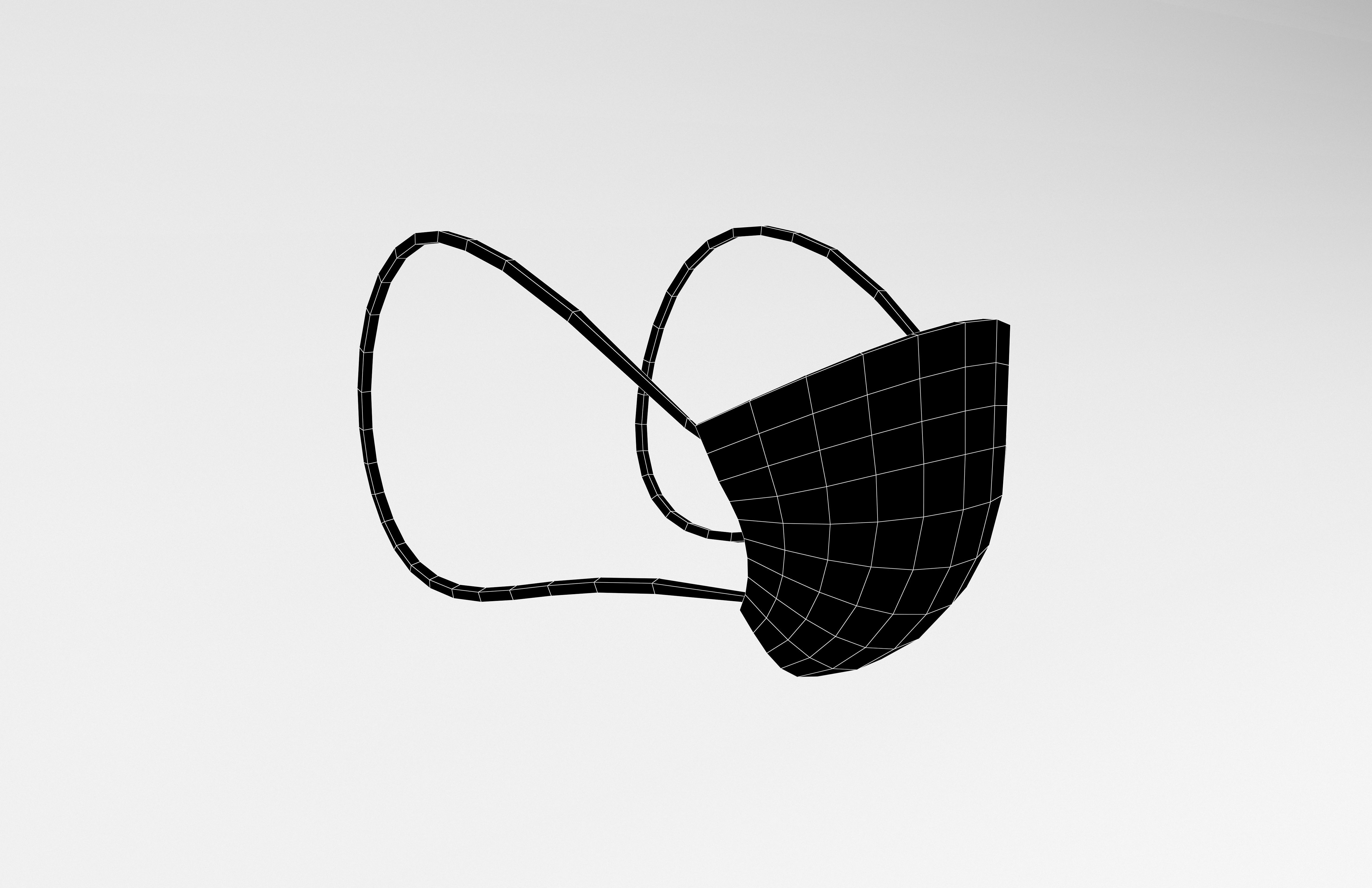 Medical Masks v1 002 Low-poly 3D model_7