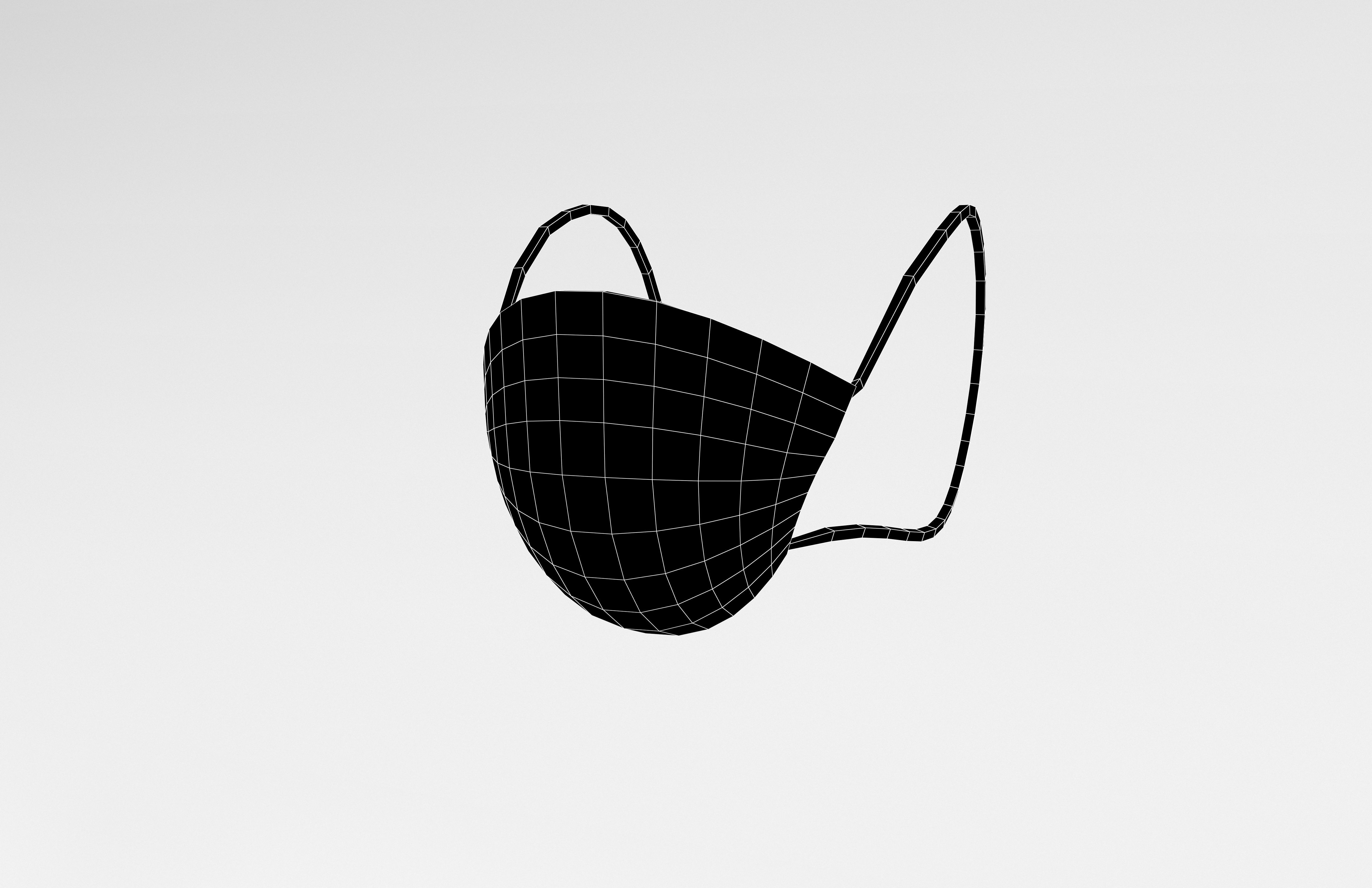 Medical Masks v1 002 Low-poly 3D model_6