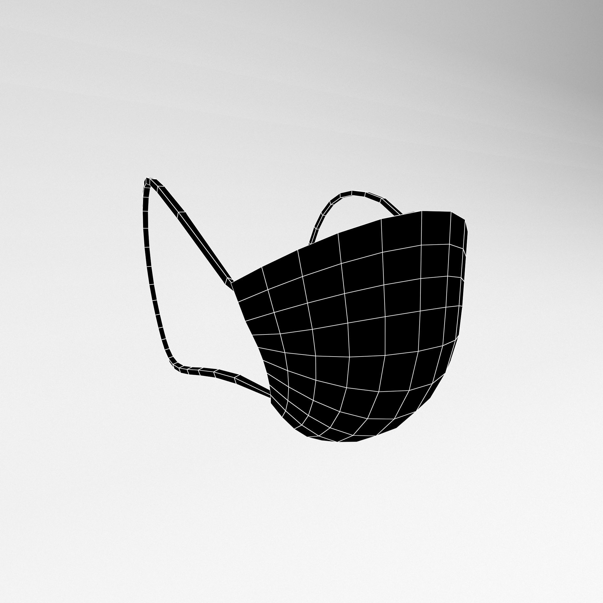 Medical Masks v1 002 Low-poly 3D model_4