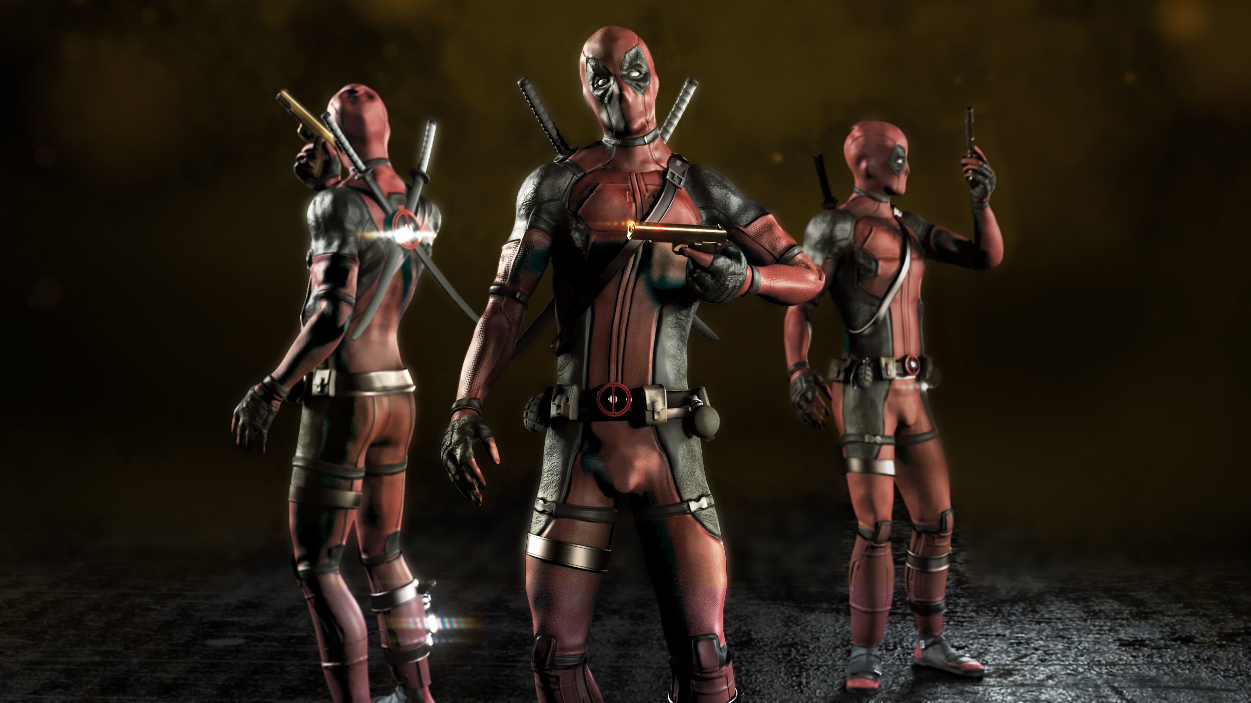 dead pool cgi Low-poly 3D model_4