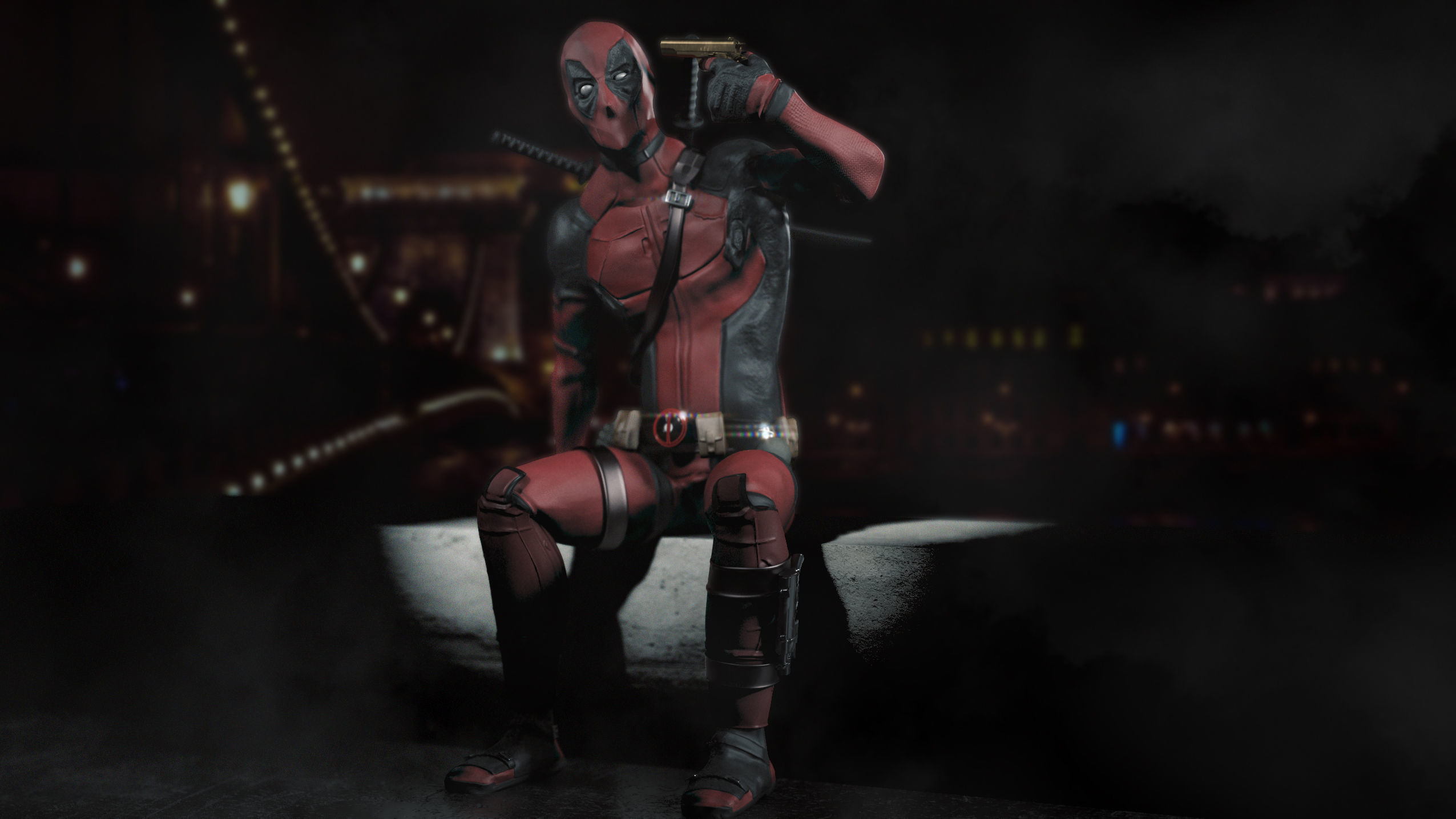 dead pool cgi Low-poly 3D model_3