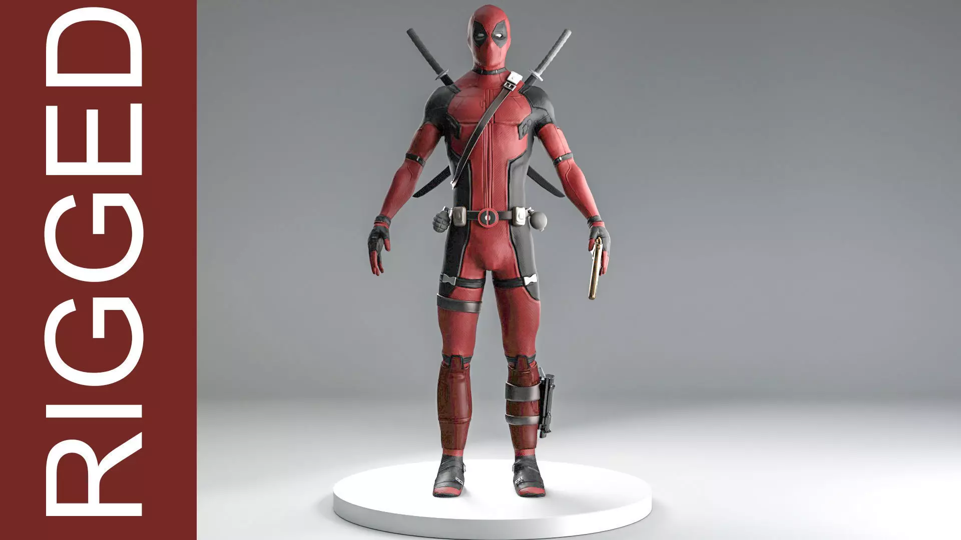 dead pool cgi Low-poly 3D model_0