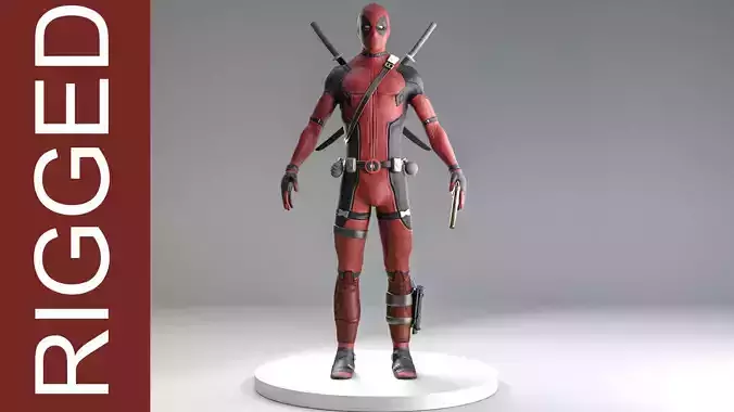 dead pool cgi Low-poly 3D model