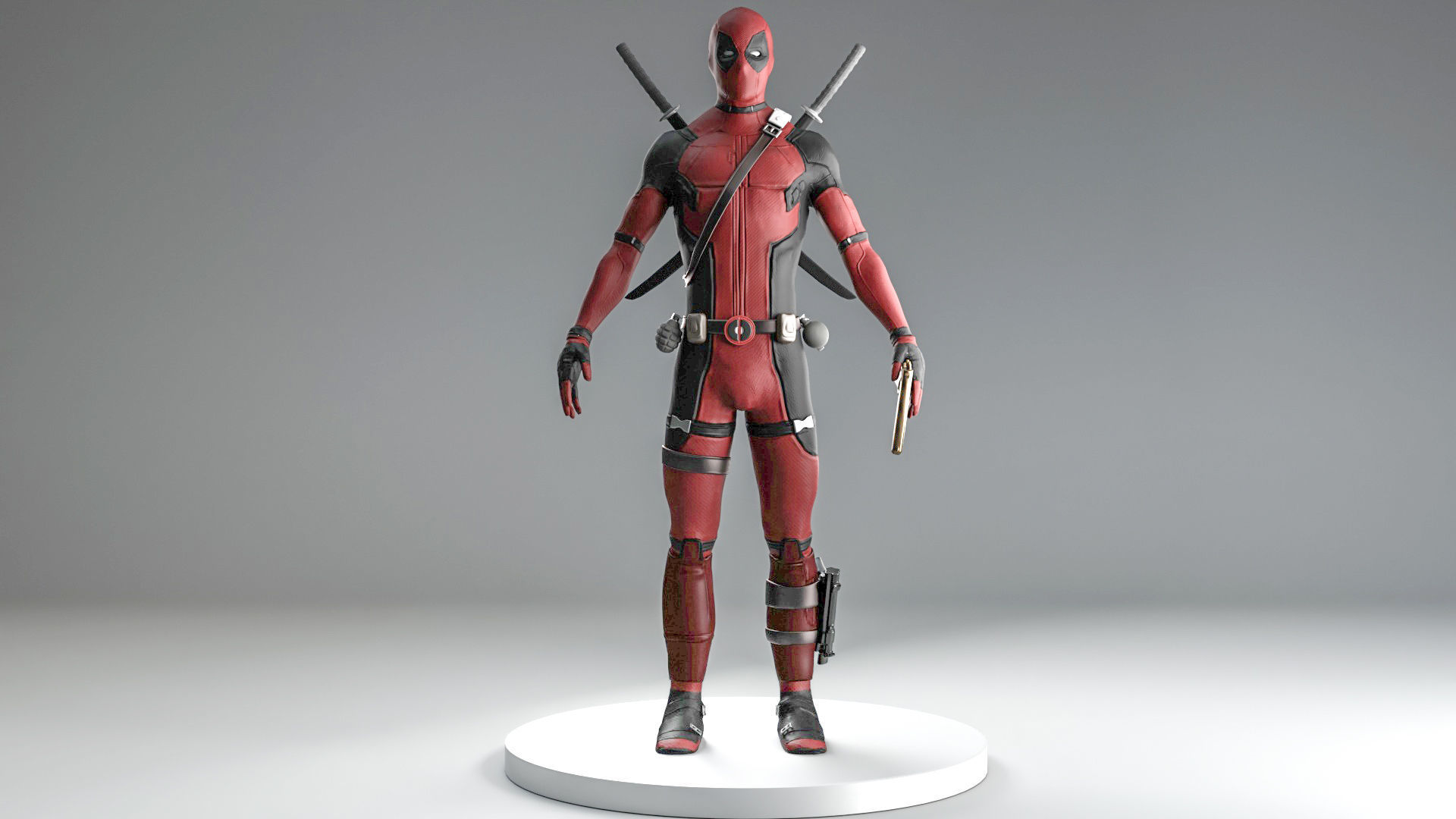 dead pool cgi Low-poly 3D model_5