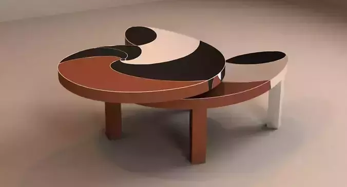Demish Danant Ammonite Table 3D model