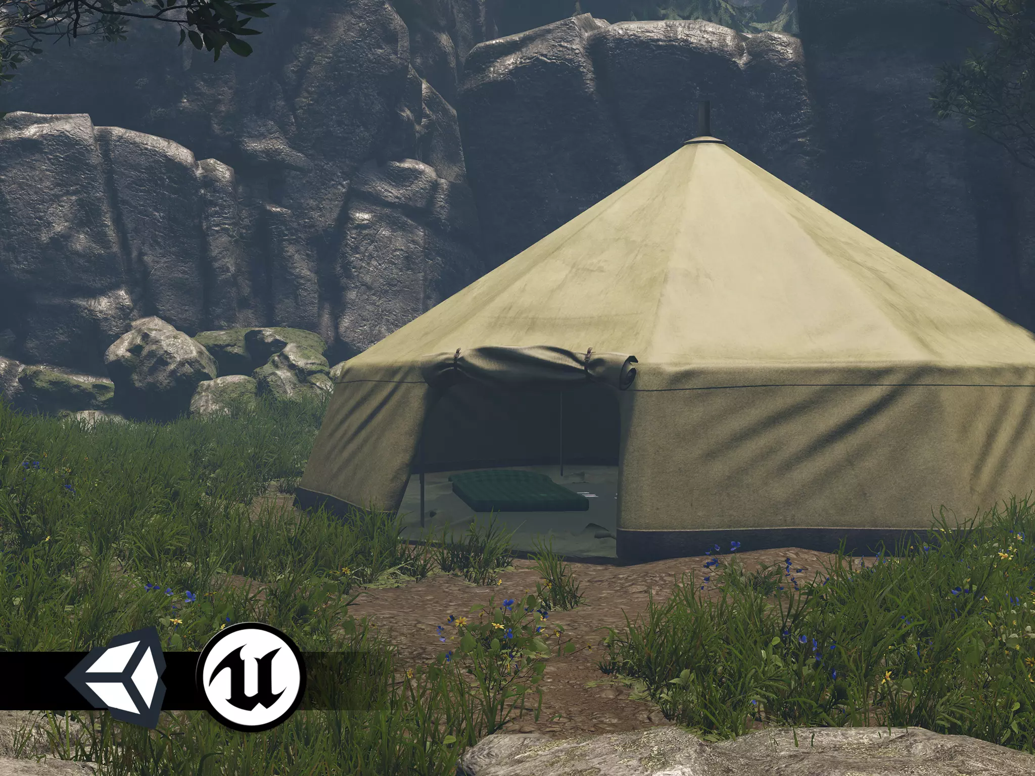 PBR Assets - Camping Tent Low-poly 3D model_0