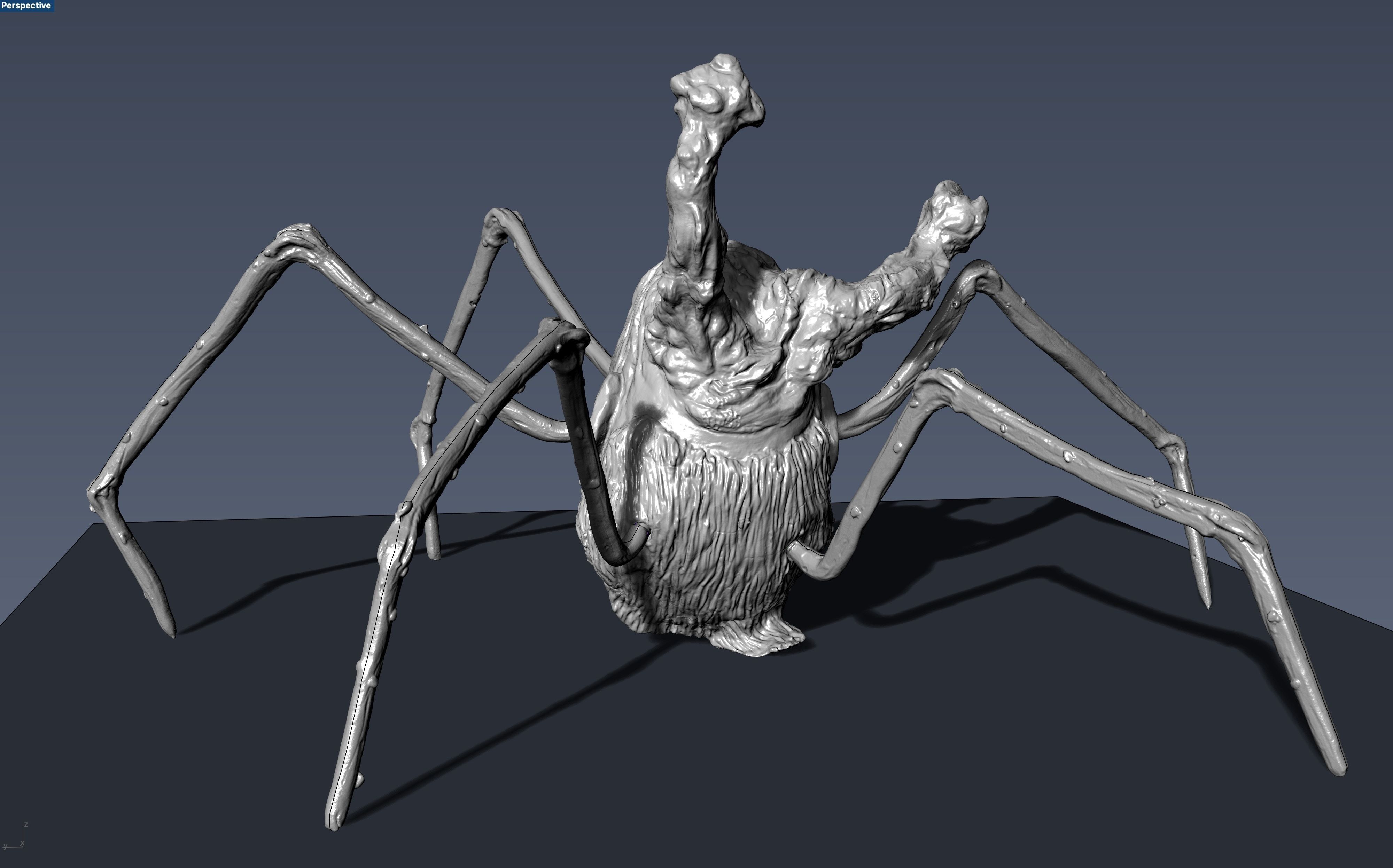 The Thing Spider head 3rd scale 3D print model_3