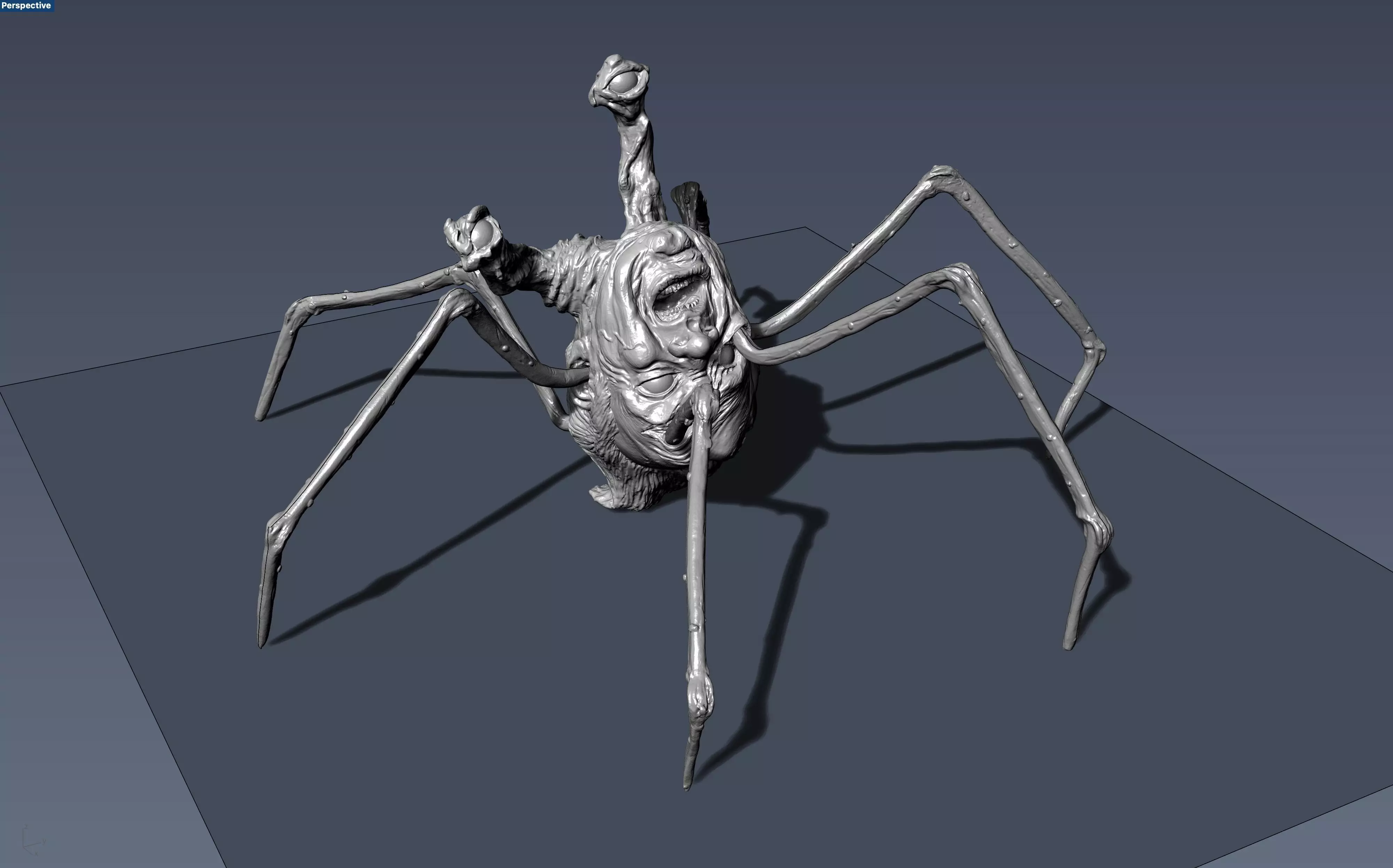 The Thing Spider head 3rd scale 3D print model_0