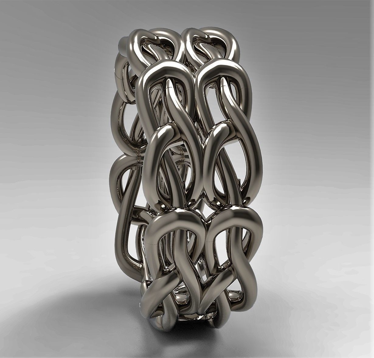 A set of two knot rings 3D print model_5
