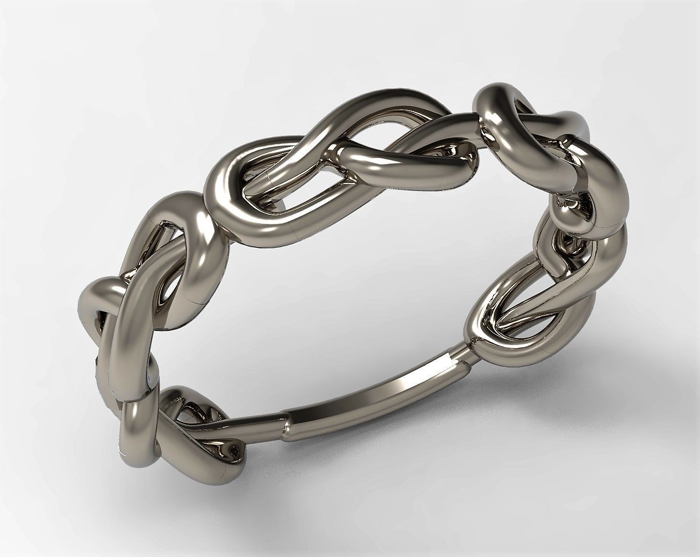 A set of two knot rings 3D print model_7