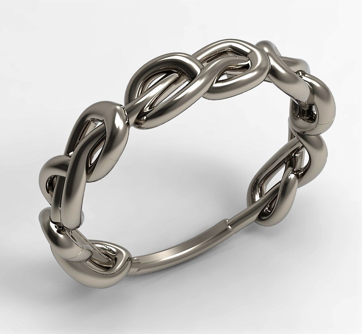 A set of two knot rings 3D print model_11