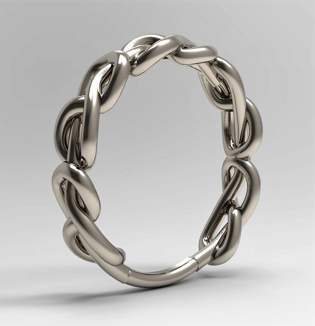 A set of two knot rings 3D print model_10