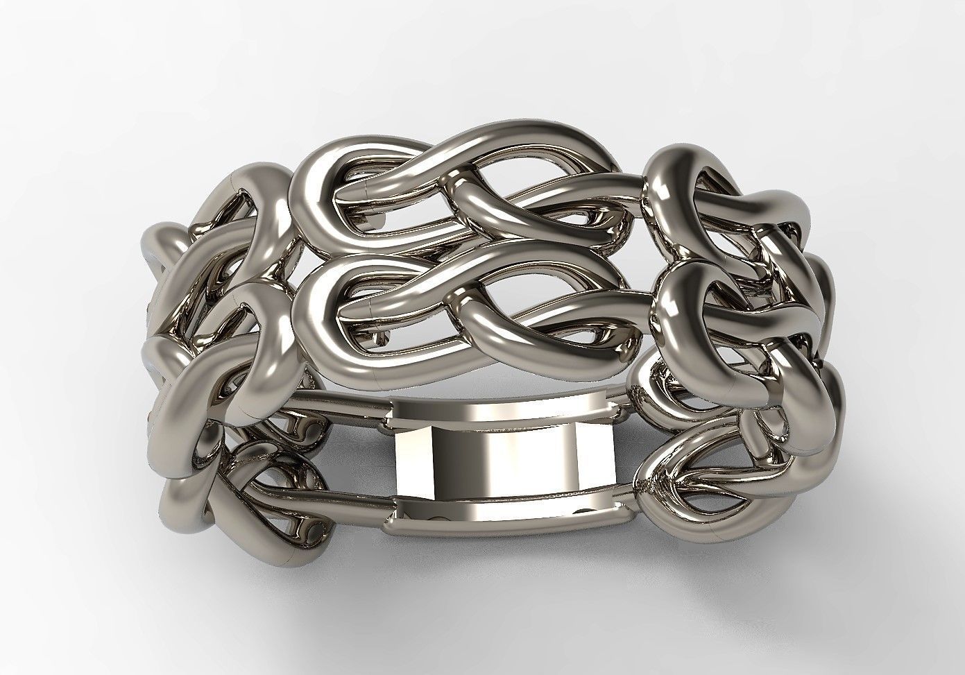 A set of two knot rings 3D print model_6