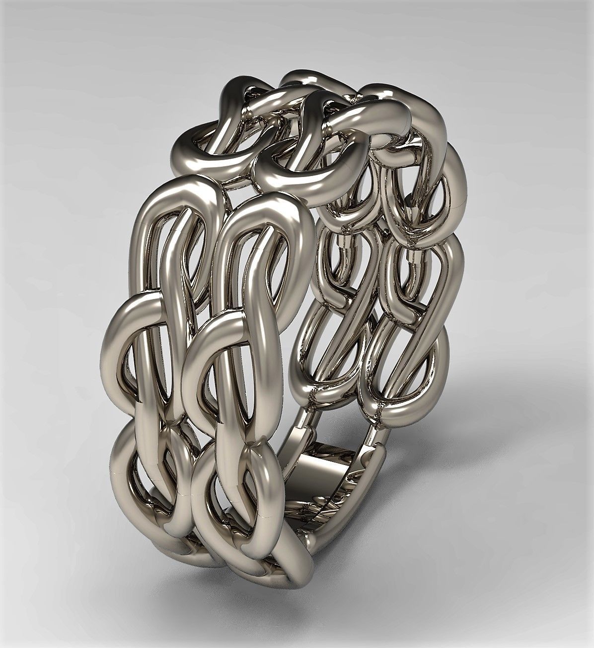 A set of two knot rings 3D print model_1