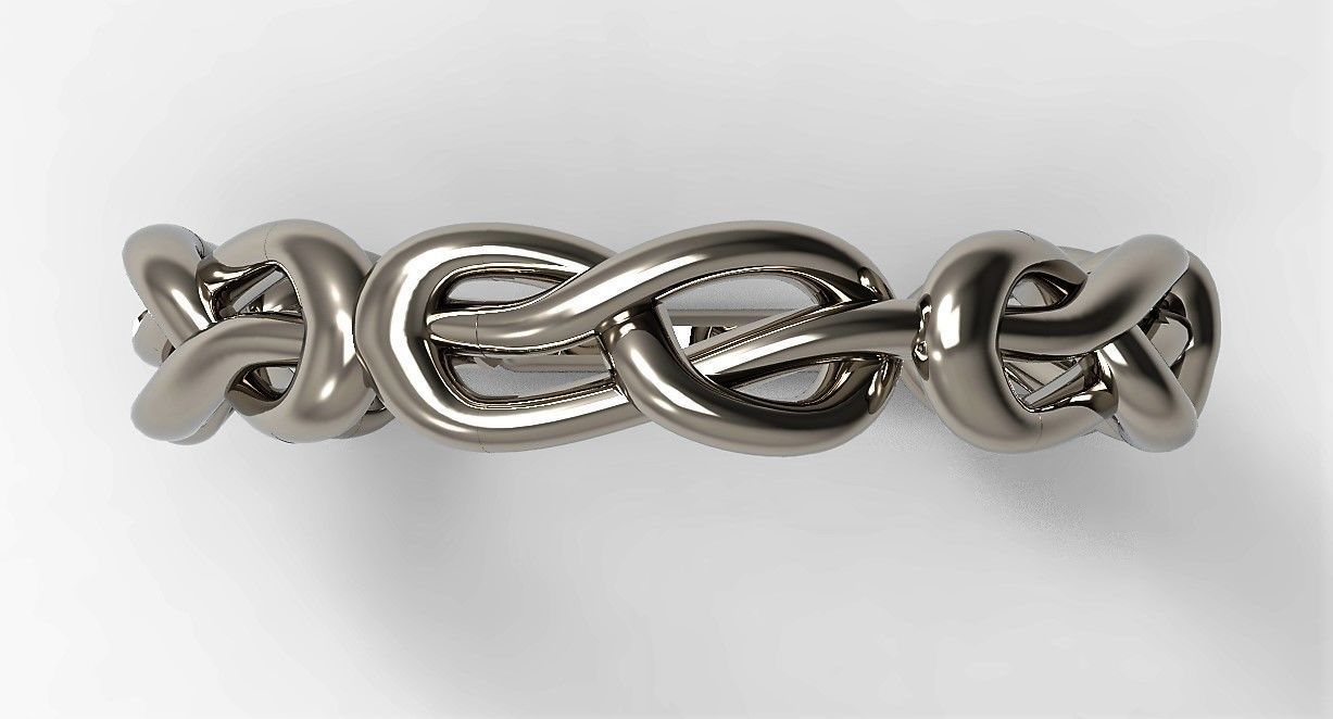 A set of two knot rings 3D print model_14