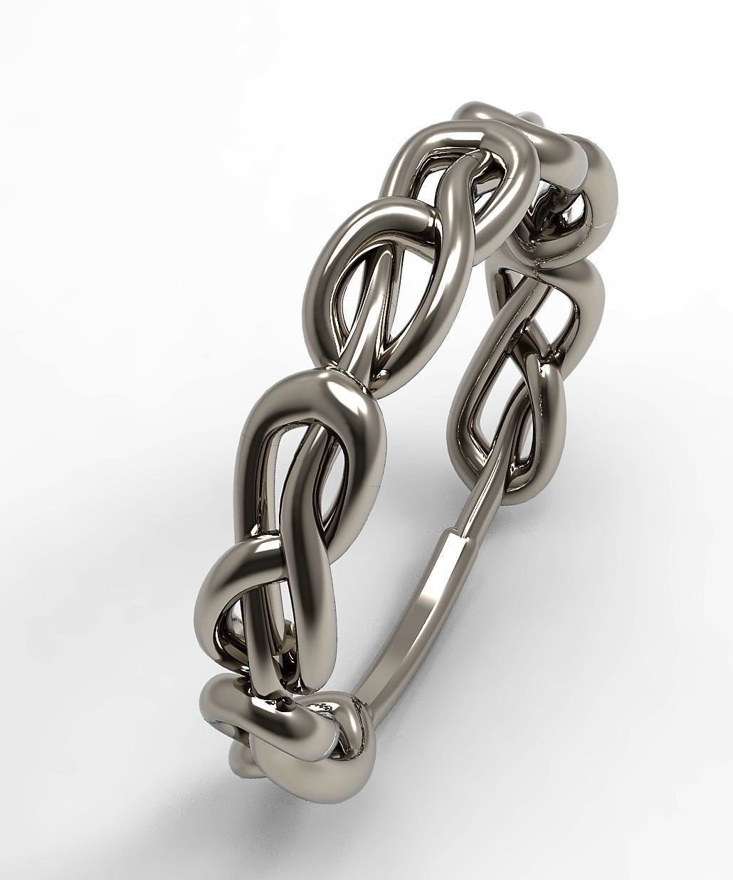 A set of two knot rings 3D print model_16