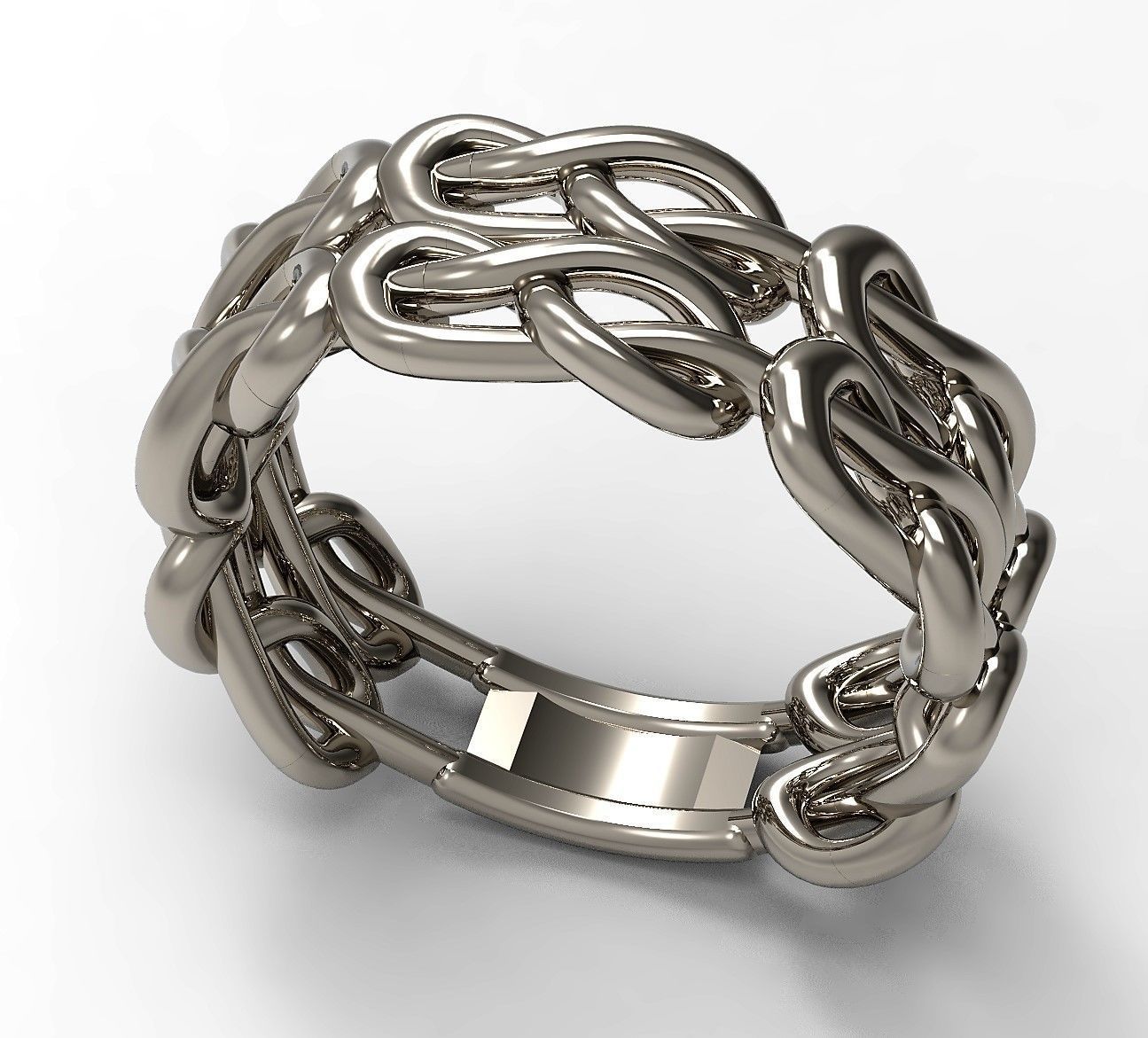 A set of two knot rings 3D print model_4