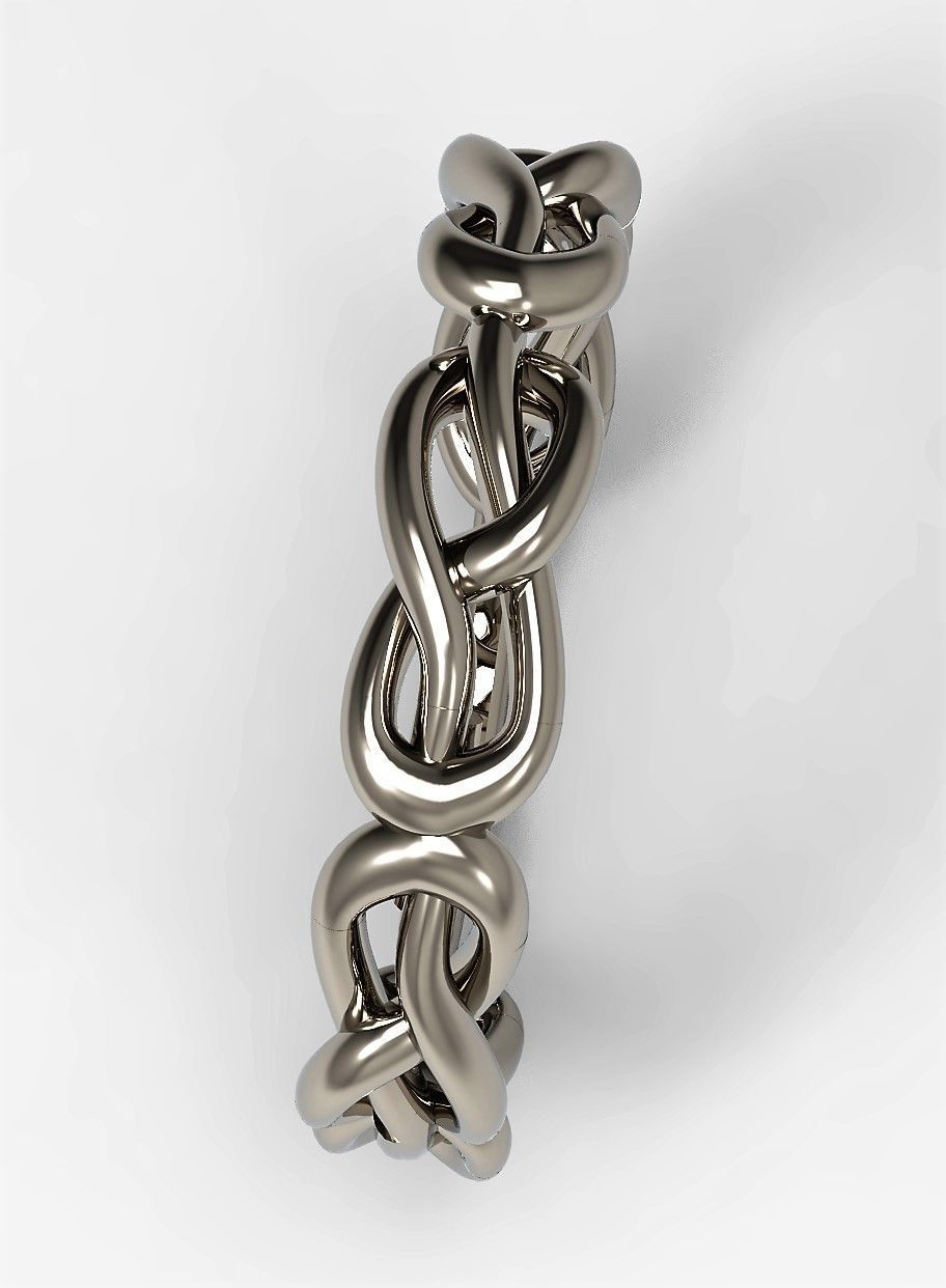 A set of two knot rings 3D print model_13